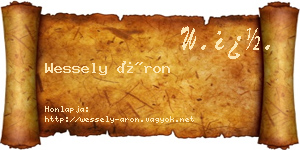 Wessely Áron névjegykártya